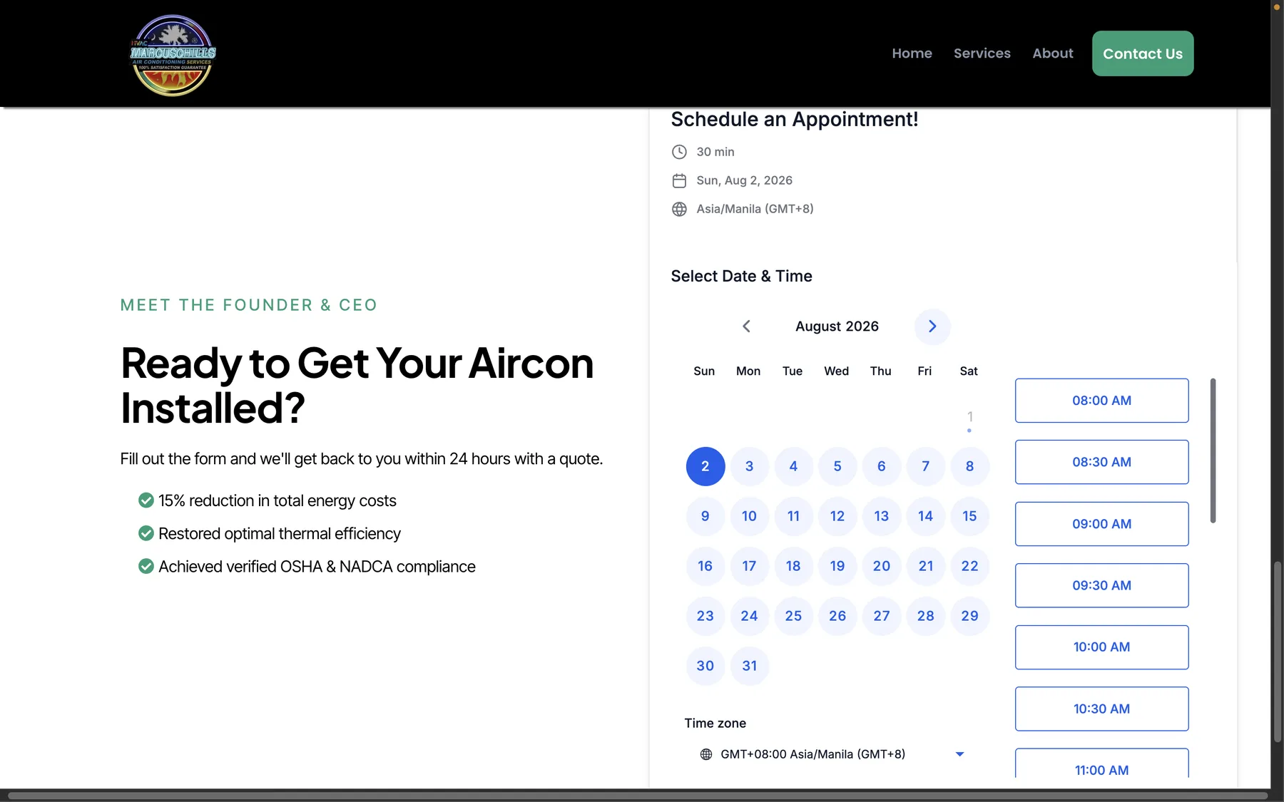 Lead generation funnel final screen